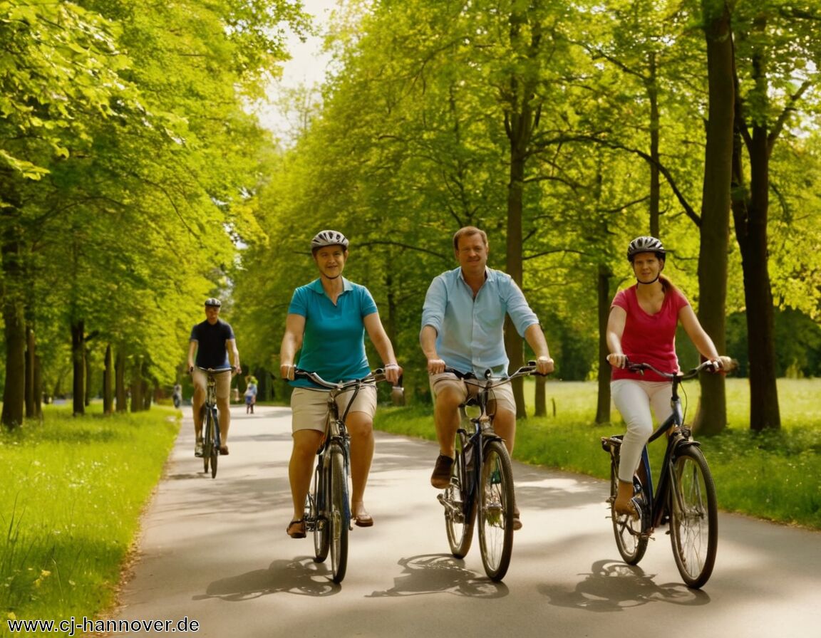 Fahrradfahren auf familientauglichen Routen - Hannover mit Kindern